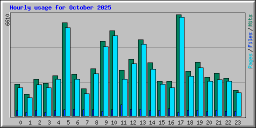 Hourly usage for October 2025