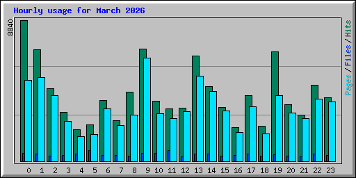 Hourly usage for March 2026