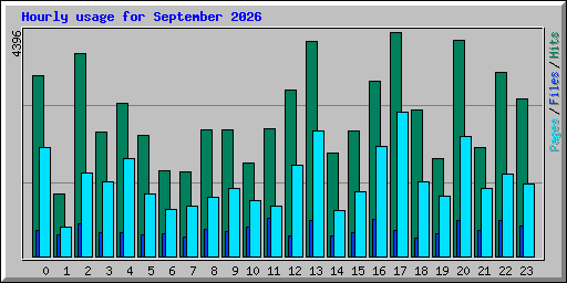 Hourly usage for September 2026